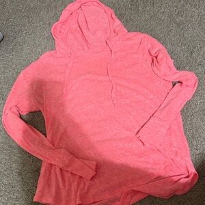 American Eagle Outfitters Heather Coral Pink Hooded Pullover